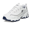 斯凱奇（Skechers）男女同款小白熊休閑鞋子厚底增高百搭運(yùn)動(dòng)軟底老爹鞋 白色/海軍藍(lán)色/WNV 38 曬單實(shí)拍圖