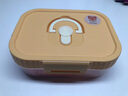 沃德百惠（WORTHBUY）飯盒食品級分格便當盒可微波加熱飯盒上班族學(xué)生便攜專(zhuān)用分格飯盒 黃色長(cháng)方形-單格760 ml 曬單實(shí)拍圖