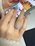 鉆之嘉人工培育鉆石PT950鉑金鉆戒1克拉圓形圍鑲結婚戒指送女友求婚禮物 PT950鉑金50分【D色/VS1/3EX/NGTC國檢證書(shū)】 12圈號 曬單實(shí)拍圖