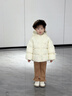 幼歌（YOUGE）嬰幼兒冬季新款三防保暖紅嘴雁羽絨服寶寶連帽面包服潮 米白 90 cm 曬單實(shí)拍圖