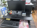 歐扎克升降工作臺電腦升降支架臺站立式辦公書桌學(xué)習(xí)電腦桌 氣動無級升降-黑桌雙層80cm 曬單實(shí)拍圖