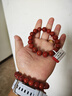 石玥珠寶精品11-12mm涼山南紅瑪瑙手串本命年轉(zhuǎn)運(yùn)珠手鏈男女士款禮物 曬單實(shí)拍圖