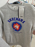 Skechers斯凱奇兒童加絨秋季時(shí)尚圓領(lǐng)套頭衛衣男女童寬松休閑上衣L425K030 加絨/巖石白灰/03VL 150 曬單實(shí)拍圖