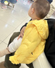 巴拉巴拉兒童羽絨服女童男童2025年冬季寶寶輕薄保暖外套上衣萌趣男寶女寶 黃色小鱷魚(yú)31004-白鴨絨 100 (充絨量32g) 曬單實(shí)拍圖