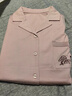 松山棉店【商場(chǎng)同款】睡衣女情侶家居服男士睡衣棉加莫代爾開(kāi)衫套裝 女士-松枝刺繡-胭脂粉 L （女士165，男士175） 曬單實(shí)拍圖