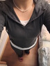 班尼路假兩件收腰兩件套女2025年初秋女裝套裝時(shí)尚舒適高彈修身一整套 深麻灰#純色 M 曬單實(shí)拍圖