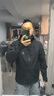 KAILAS凱樂(lè )石M8 IC軟殼外套男加絨保暖防靜電透氣彈力防風(fēng)連帽外套秋冬 玄青黑 XL 曬單實(shí)拍圖