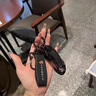 保時(shí)捷鑰匙套卡宴Cayenne帕拉梅拉Panamera卡曼系列高檔車(chē)鑰匙扣 保時(shí)捷A3款【魅影黑】車(chē)標繩扣 曬單實(shí)拍圖