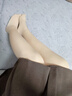 DOSFA光腿神器秋冬加絨大碼胖MM單層連褲襪裸感超細膩連腳水光襪 曬單實(shí)拍圖