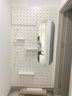 百思木中古風(fēng)洞洞板穿衣鏡一體家用入戶(hù)玄關(guān)遮擋電表箱實(shí)木置物架全身鏡 200*105【暖白色】洞洞板+鏡子 曬單實(shí)拍圖