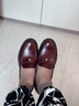 Tory Burch 湯麗柏琦 牛皮革粗跟樂(lè )福鞋女鞋TB 165733 棕紅色 200 38 7.5 曬單實(shí)拍圖