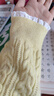 茵曼2025秋冬女裝新款麻花毛衣花邊V領(lǐng)寬松套頭長(zhǎng)袖針織衫 淺黃色 L 曬單實(shí)拍圖