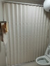 景萬(wàn)居家日用擋風(fēng)折疊浴簾套裝免打孔浴室防水布簾高檔衛生間隔斷淋浴干濕分離 雙側吸墻【簾+桿+擋水條】米白色 適用140-170CM墻距【簾2米高】 曬單實(shí)拍圖
