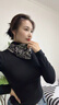 馨護士圍脖女士秋冬季新款雙面雙花三角巾保暖護頸椎雙排扣圍巾 雙面三角巾玫瑰花開(kāi) 雙面花色一 曬單實(shí)拍圖