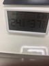 得力（deli）溫度計壁掛電子溫濕度計室內家用數顯高精度精準嬰兒房溫度表 白色 帶時(shí)間+日歷+體感 曬單實(shí)拍圖