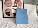 嘉然恒 商務(wù)膚感羊巴皮筆記本本子A5軟皮面記事本筆記本子文具高顏值工作日志會(huì )議記錄本可定制 天藍色 曬單實(shí)拍圖