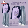 Hello KittyHello Kitty女童秋套裝2025新款藍色兒童長(cháng)袖t恤休閑女孩牛仔長(cháng)褲 蒂Z側臉_右下靈霄紫+蒂乖乖貓K牛 150 cm 曬單實(shí)拍圖