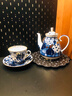 Lomonosov俄皇結婚禮物進(jìn)口咖啡杯輕奢高級高檔瓷器套裝屋頂花園系列 【精美禮盒】1壺2杯2碟1糖罐 曬單實(shí)拍圖