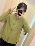 蕉下（beneunder）啞光黑膠抗熱涼感寬松原紗防曬衣女AL41724漫野綠XF 曬單實(shí)拍圖