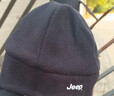 JEEP帽子男冬季防風(fēng)防寒保暖帽子圍脖男士戶(hù)外加絨帽子面罩套裝 黑色（面罩帽子） 曬單實(shí)拍圖