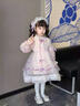 安妮優(yōu)兒（Anneyol）女童冬裝連衣裙2025新款冬季加絨洛麗塔公主裙女孩童裝春秋款裙子 粉色加絨 120 曬單實(shí)拍圖