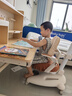 童博士兒童學習桌椅套裝實木可升降多功能寫字桌高中小學生書桌課桌椅子 1米進口實木套裝+光譜大路燈 贈學習大禮包 曬單實拍圖