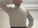花花公子（PLAYBOY）長(cháng)袖襯衫男秋冬季男士襯衣男條紋商務(wù)休閑紳士外套 白條 2XL 曬單實(shí)拍圖