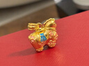 老廟黃金吊墜古法金琺瑯馬上有錢(qián)足金吊墜送老婆女友節日禮物 不含鏈 吊墜/金重約5.9g 曬單實(shí)拍圖