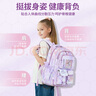 史努比（SNOOPY）書(shū)包小學(xué)生女生1-3年級(jí)180度全開(kāi)口兒童學(xué)生書(shū)包 夢(mèng)幻粉小號(hào) 曬單實(shí)拍圖
