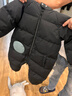 童泰（TONGTAI）嬰兒羽絨連體衣冬季寶寶五防連帽鴨絨服男童女童外出哈衣爬服 黑色 80 碼(建議11-18月身高73-83cm) 曬單實拍圖