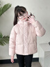 紅豆童裝純色女童90絨羽絨服兒童冬季新品女孩小童加厚保暖連帽外套 粉色 130 充絨量73.7 曬單實(shí)拍圖