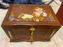 伯莎丹頓中式高檔花梨木首飾盒復古木質(zhì)大容量項鏈首飾品帶鎖實(shí)木收納寶盒 花開(kāi)富貴（28.5*20cm*20.5cm） 曬單實(shí)拍圖