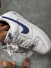 耐克NIKE男休閑板鞋空軍一號 AIR FORCE 1 運動(dòng)鞋HQ2037-100白/藍41 曬單實(shí)拍圖