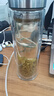 蘇泊爾（SUPOR）玻璃杯茶水分離男士水杯雙層高硼硅玻璃耐高溫大容量泡茶杯子禮物 行硯黑400mL 曬單實拍圖