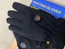 益暖優(yōu)電加熱手套充電發(fā)熱冬季戶(hù)外防水騎行摩托電動(dòng)車(chē)電暖滑雪保暖手套 標準款-黑色+5000毫安電池x1對 均碼 曬單實(shí)拍圖