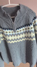 Olrain歐芮兒復古費爾島絞花拉鏈半高領(lǐng)毛織套頭衫女秋季2025新款毛衣 灰色 XL 曬單實(shí)拍圖