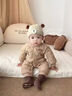 G.DUCKKIDS嬰兒衣服冬裝保暖寶寶夾加棉連體衣秋冬季嬰幼兒滿(mǎn)月外出棉服 咖灰色 80cm 80 曬單實(shí)拍圖