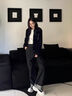 哈吉斯（HAZZYS）女裝 秋季款女士【PHIZ系列】寬松箱型燈芯絨拼接牛仔襯衫 藏青色NV M (160/84A 38) 曬單實(shí)拍圖