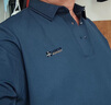 皮爾卡丹（pierre cardin）冬季桑蠶絲長(cháng)袖中年男士翻領(lǐng)印花加絨加厚爸爸裝長(cháng)袖t恤上衣打底 SM2218-墨綠 M 165【建議90-120斤】 曬單實(shí)拍圖
