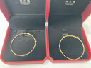 周大福素圈寶寶金飾黃金手實(shí)心鐲子(工費220)約8.2g EOF1429 曬單實(shí)拍圖