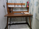 賽初書(shū)桌書(shū)架一體學(xué)生家用學(xué)習桌簡(jiǎn)易成人辦公電腦桌臥室靠墻寫(xiě)字桌子 【推薦】單桌胡桃色100*55*75CM 曬單實(shí)拍圖