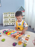 小睿仕數字積木拼圖形狀配對玩具嬰幼兒寶寶益智蒙氏早教男女孩智力啟蒙 六合一配對板【數字水果】 曬單實(shí)拍圖