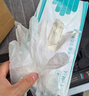 安美尚一次性PVC手套加厚耐磨食品級材質(zhì)防護廚房清潔衛生家務(wù)洗碗餐飲實(shí)驗室工作防水防油100只/盒透明大碼 曬單實(shí)拍圖