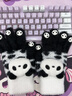途尊可愛(ài)小熊貓毛絨針織五指手套女冬季可觸屏學(xué)生騎行電動(dòng)車(chē)保暖加厚 黑色【小熊貓針織手套】 曬單實(shí)拍圖