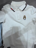 暇步士（Hush Puppies）童裝男童長(cháng)袖polo衫25秋兒童學(xué)院風(fēng)T恤上衣 本白    120    曬單實(shí)拍圖