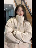 妙奕嘉棉服女2025新款冬季外套女衣服短款棉服女學(xué)生棉襖小個(gè)子棉衣寬松 闊型面包棉服【米色】 M 【建議100-120斤】 曬單實(shí)拍圖