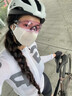 塔斯隊長（TOSUOD）自行車冰絲騎行口罩防風防塵男女公路車戶外運動騎行透氣防曬面罩 白色 曬單實拍圖