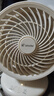 海爾（Haier）可充電電風(fēng)扇臺式風(fēng)扇桌面家用小型臺扇小風(fēng)扇輕音廚房壁扇宿舍臥室辦公搖頭渦輪空氣循環(huán)扇 可充電氛圍燈款LSF-CL101(W) 曬單實(shí)拍圖