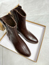 百思圖25冬時(shí)裝靴時(shí)尚潮流粗跟女中靴F3013DZ5 棕色 36 曬單實(shí)拍圖