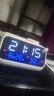 艾瑞曼新款FM收音機(jī)鬧鐘老人家用臥室床頭聲控LED溫度電子數(shù)字充電臺(tái)鐘 白色 曬單實(shí)拍圖